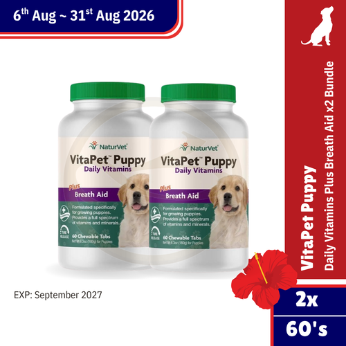 Merdeka Sale! NV TR Vita Pet Puppy 60 Tablets 2x Bundle