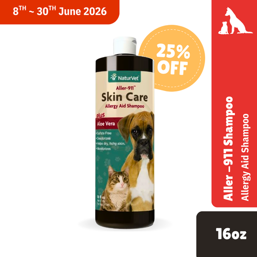 NaturVet Aller-911 Shampoo 16oz. 25% Off