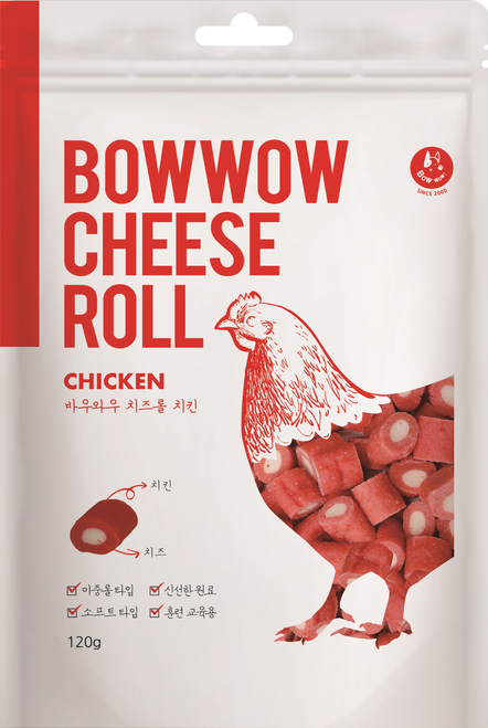 BowWow Cheese Roll (Cheese+Chicken) (120g)