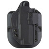Alien Gear Rapid Force Level II Slim OWB Holster in Black for Sig P365 with paddle attachment, side view.