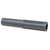 Side view of the black Battle Arms 1/2x28 faux suppressor displaying the 1.09-inch rear step-down profile.