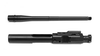 Close-up of the 8620 steel .308 bolt carrier group with salt bath black nitride finish and properly staked gas key.