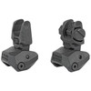 Close-up of FAB Defense front flip up polymer sight with angel-wing shroud