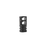 Detail view of 17-4PH stainless steel dual ports on Andro Corp 5/8x24 muzzle brake