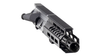 Close-up of 7.5-inch 416R stainless steel 9mm barrel and A2 flash hider inside 7-inch M-LOK handguard