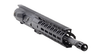 Close-up view of 12" M-LOK free-floating rail, 16" HBAR nitride barrel, and A2 flash hider on Always Armed .308 upper.