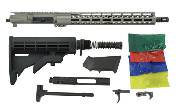 Mil Spec Rifle Kit with Complete Lower Parts Kit and Buffer Tube | Titanium Coating