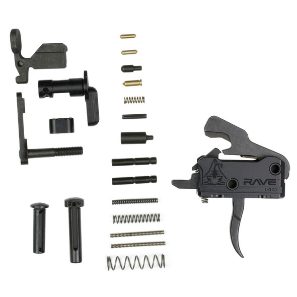 Rise Armament Rave Single Stage Trigger with Lower Parts Kit - Black
