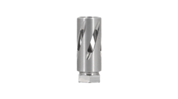 Stainless Steel 1/2x28 Fluted Spiral Flash Hider