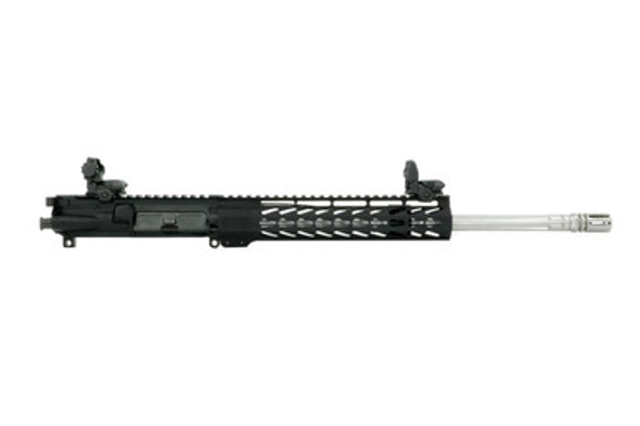 ALWAYS ARMED COMPLETE 16" 5.56 NATO STAINLESS STEEL FLUTED UPPER RECEIVER WITH 10" KEYMOD RAIL, BCG, CHARGING HANDLE & SIGHTS