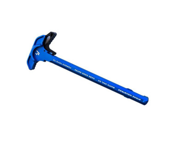 STRIKE INDUSTRIES CHARGING HANDLE WITH EXTENDED LATCH - BLUE