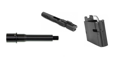 Ghost Firearms AR9 9mm Conversion Kit with 5.5 inch barrel, Colt mag adapter block, and BCG
