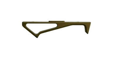Tactical Dynamics angled foregrip in Burnt Bronze Cerakote finish, Low-profile 7075-T6 aluminum angled foregrip for M-LOK handguards