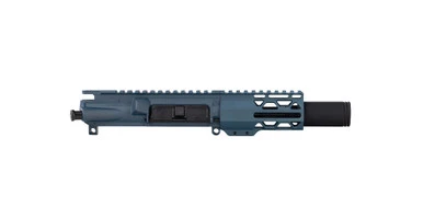 Always Armed 4.5 inch 9mm OCTO Gen 2 flash can upper receiver in Blue Titanium Cerakote