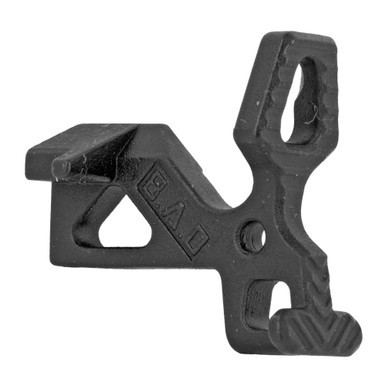 Side profile showing skeletonized design of Battle Arms Development Enhanced Bolt Catch