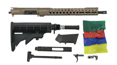 Always Armed Jester 16 inch 7.62x39 complete rifle build kit in Flat Dark Earth FDE Cerakote finish