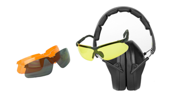 WALKER'S PRO LOW PROFILE PASSIVE FOLDING EAR MUFFS WITH WALKER'S IMPACT RESISTANT INTERCHANGEABLE SPORTS GLASSES WALKER'S PRO LOW PROFILE PASSIVE FOLDING EAR MUFFS WITH WALKER'S IMPACT RESISTANT INTERCHANGEABLE SPORTS GLASSES