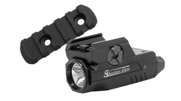 Shooter's Gate HML1 Pistol Tactical Flashlight Black With 5 Slot M-LOK Rail Section Shooter's Gate HML1 Pistol Tactical Flashlight Black With 5 Slot M-LOK Rail Section