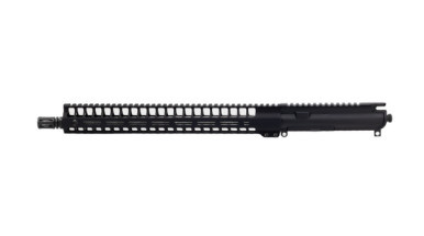 Side profile of Always Armed 9x19 Para AR9 upper receiver showing black anodized finish