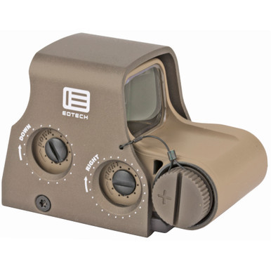 EOTech XPS2-2 Tan holographic optic displaying transverse CR123 battery cap and mounting screw