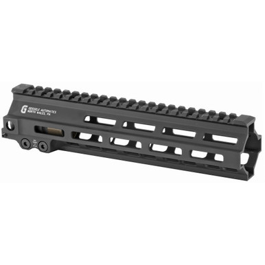 Geissele 9.3 inch SMR MK8 M-LOK handguard showing top Picatinny rail and side slots