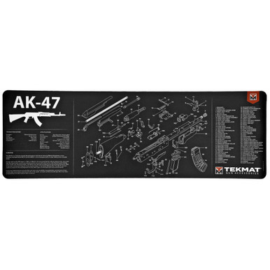 TekMat 12x36 inch AK-47 Rifle Cleaning Mat with exploded parts diagram