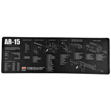 TekMat 12x36 inch AR-15 Rifle Cleaning Mat with exploded parts diagram