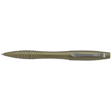 CRKT Williams Defense Pen in OD Green with scratch-resistant Type III anodized aluminum finish