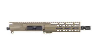 Always Armed TR Series 7.5" 9mm Stainless Steel Upper Receiver in FDE finish showing side profile and M-LOK handguard.