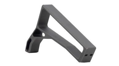 Tactical Dynamics Skeletonized Stock in Tungsten Gray Cerakote finish, side view showing lightweight skeletonized frame.
