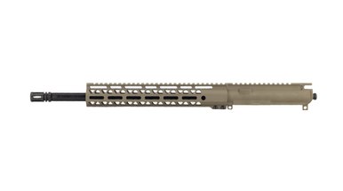 Always Armed 16" 9mm TR Series Upper Receiver with 12" M-LOK Rail in Magpul FDE Cerakote finish, side profile view.