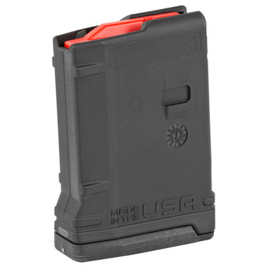 Amend2 10 Round AR-15 5.56 Magazine in Black polymer finish, side profile showing textured grip.