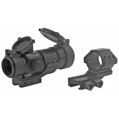 BSA Optics 30RD-2M 30mm red dot optic in Matte Black with mounting hardware.