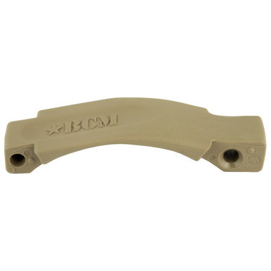 Close-up view of the smooth, rounded edges on the FDE BCM Mod 0 trigger guard.