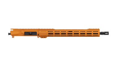 ALWAYS ARMED OCTO SERIES 16" .300 BLACKOUT UPPER RECEIVER - TEQUILA SUNRISE showing the 15-inch M-LOK rail and A2 flash hider.