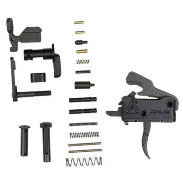 Rise Armament Rave Single Stage Trigger with Lower Parts Kit - Black