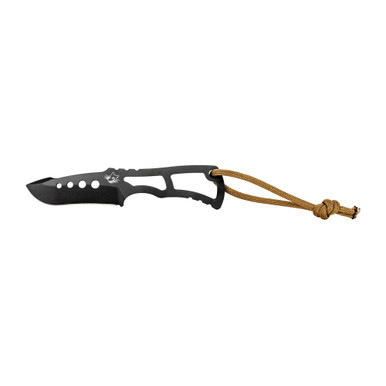 Zac Brown's Southern Grind Vermin fixed blade knife with skeletonized handle and PVD finish