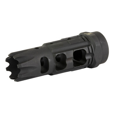 Aggressive sharp crowned front tip and top gas ports on Strike Industries Triple Crown Compensator