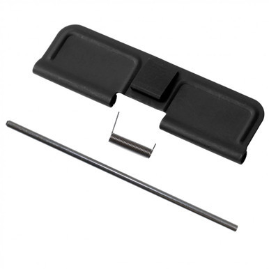 AR-10 ejection port cover dust cover assembly with steel spring and hinge rod.