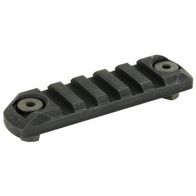 Bravo Company 3" Picatinny rail section attached to a black M-LOK handguard.
