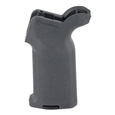 Magpul MOE K-2 AR pistol grip in gray showing ergonomic vertical profile and TSP texture