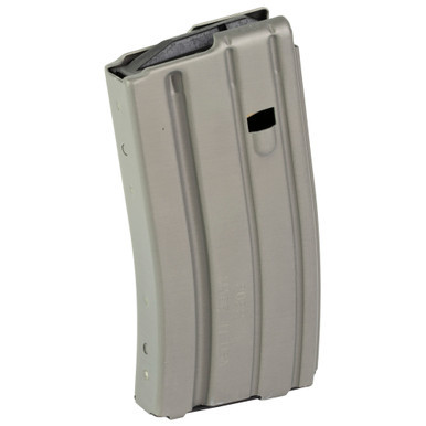 Daniel Defense 32-Round AR-15 Magazine in black. Highlights the textured carbon fiber polymer body, anti-tilt follower, signature Daniel Defense grid pattern, and impact-absorbing rubber baseplate.