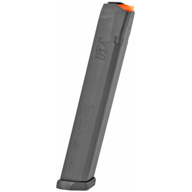 Amend2 A2-Stick 34-round extended Glock 9mm magazine in black impact-resistant polymer.