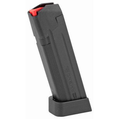 Amend2 18-round Glock 17 9mm magazine in black impact-resistant polymer.