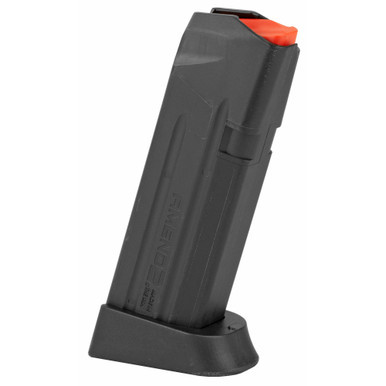 Amend2 15-round Glock 19 9mm magazine in black impact-resistant polymer.