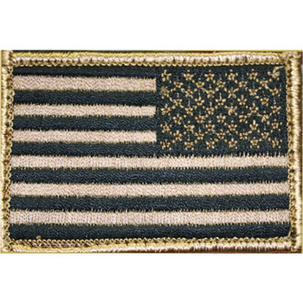 BLACKHAWK Reversed 2"x3"American Flag Patch - Tan/Black