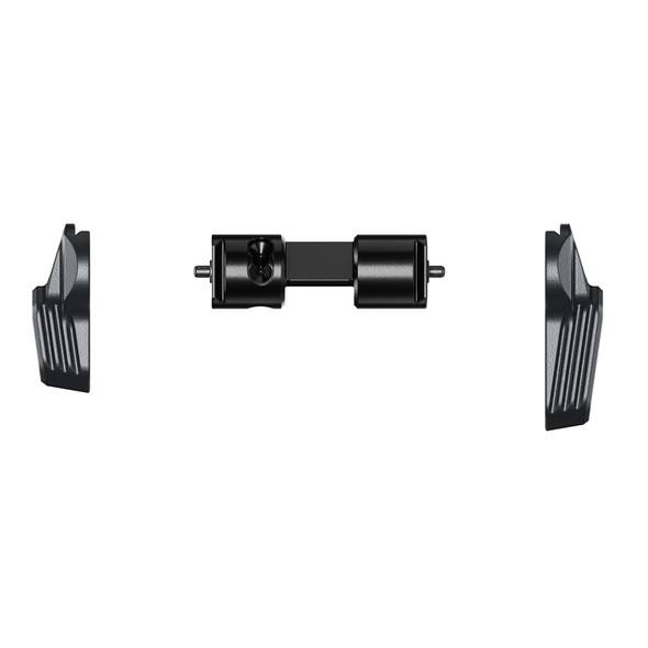 Radian Talon Ambidextrous 45/90 degree safety selector in gray finish featuring short and long billet aluminum levers and black nitride center shaft