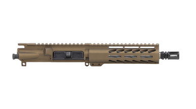 Always Armed 7.5 inch 9mm upper receiver in Burnt Bronze Cerakote with 416R stainless steel barrel and 7 inch M-LOK handguard