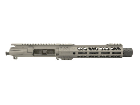 AR15 Tungsten Gray 7.5" 5.56 Flash Can Upper Receiver with 9" M-lok Rail