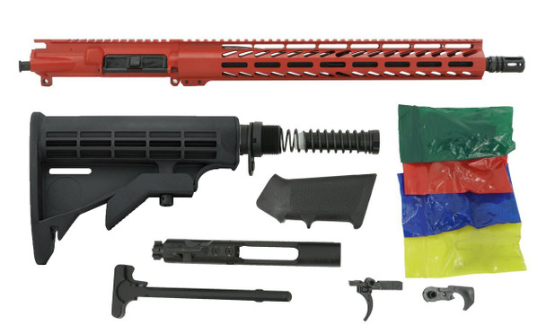 Red AR15 Rifle | Build Kit | Mil Spec LPK